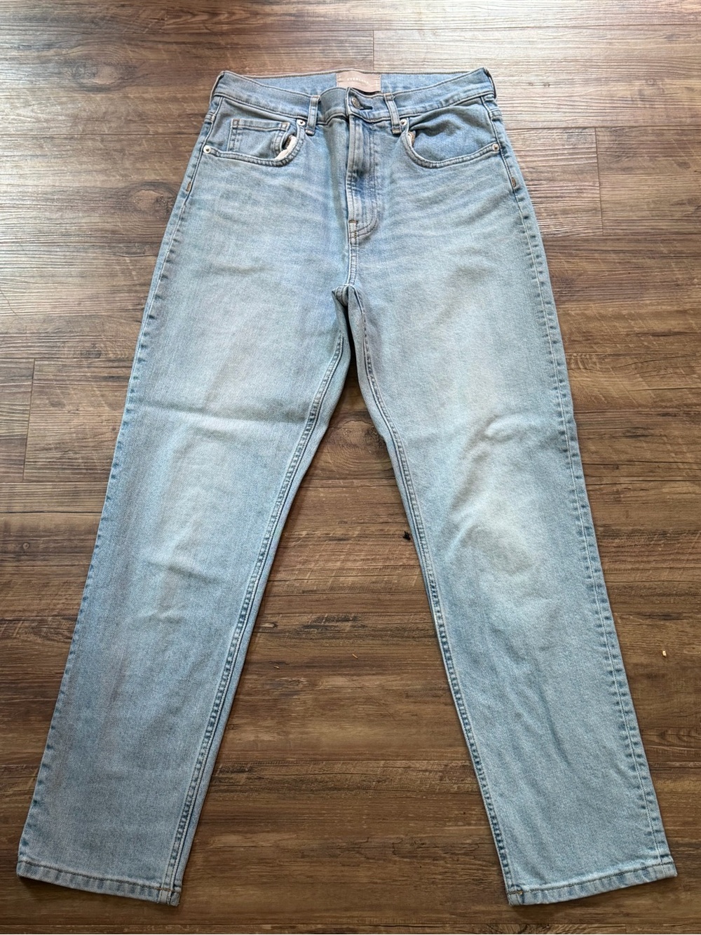 Everlane Light Blue High-Rise Straight Jeans